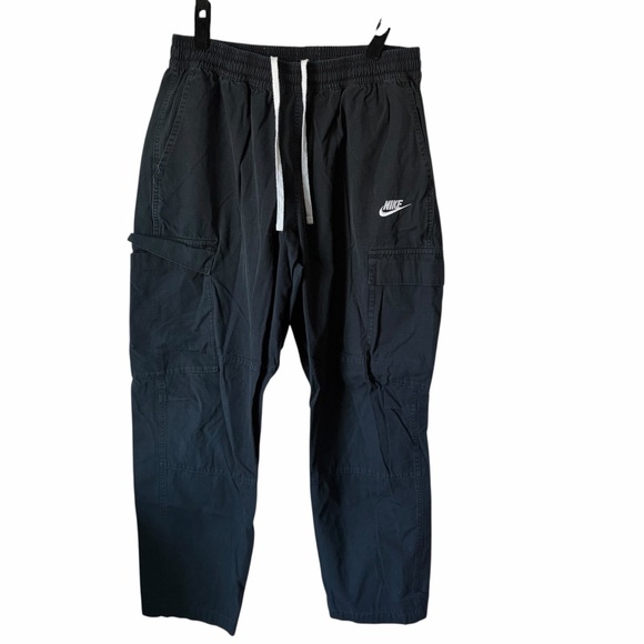 Nike Men’s Dark Cargo Pants with Logo – Size L - Picture 1 of 7
